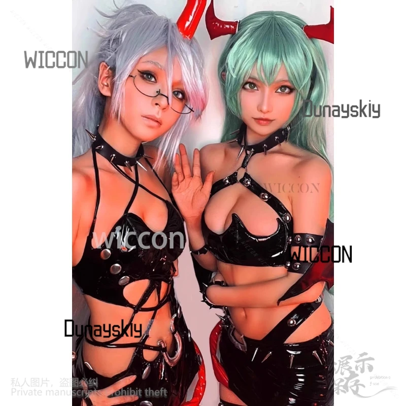 Shop1104345165 Store GARTERBELT play Scanty tume ملهى ليلي الملكة براءات الاختراع والجلود شيطان مثير PU ضيق الهالوين