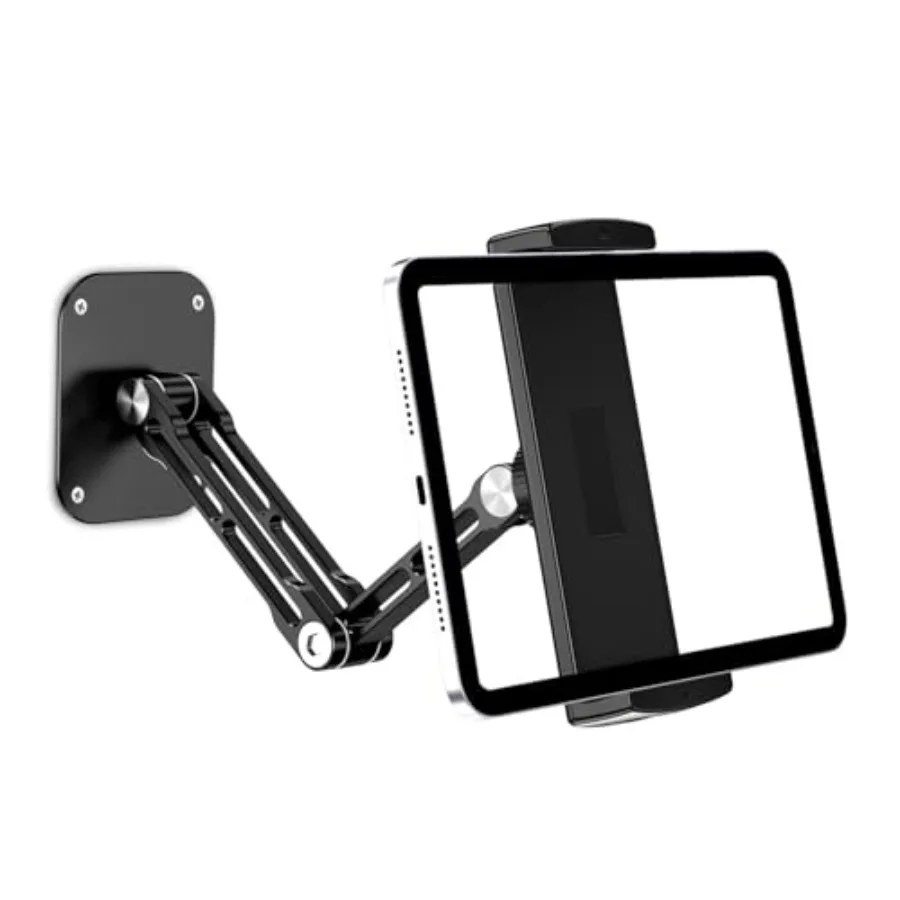 

Tablet Wall Mount Holder Aluminium Extendable iPad Wall Holder with 360Rotating Base Adjustable and Foldable for iPad Pro Air M
