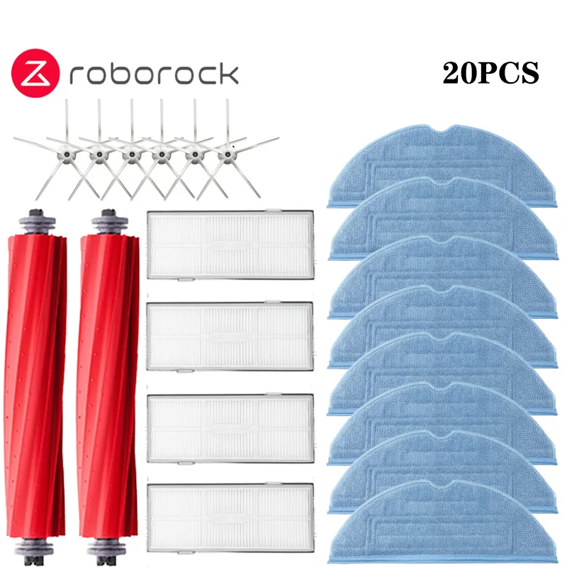 Roborock S7 S70 S7Max T7S Plus Roboterstaubsauger Zubehör Hauptbürstenabdeckung HEPA-Filter Wischpad Ersatzteile