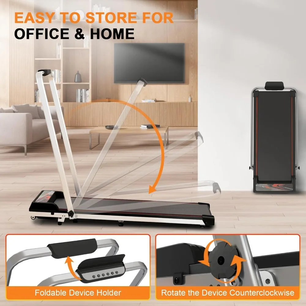 جهاز مشي محمول بقوة 2.5 حصان تحت المكتب مع جهاز تحكم عن بعد قابل للتعديل بنسبة 10% للتمرين المكتبي