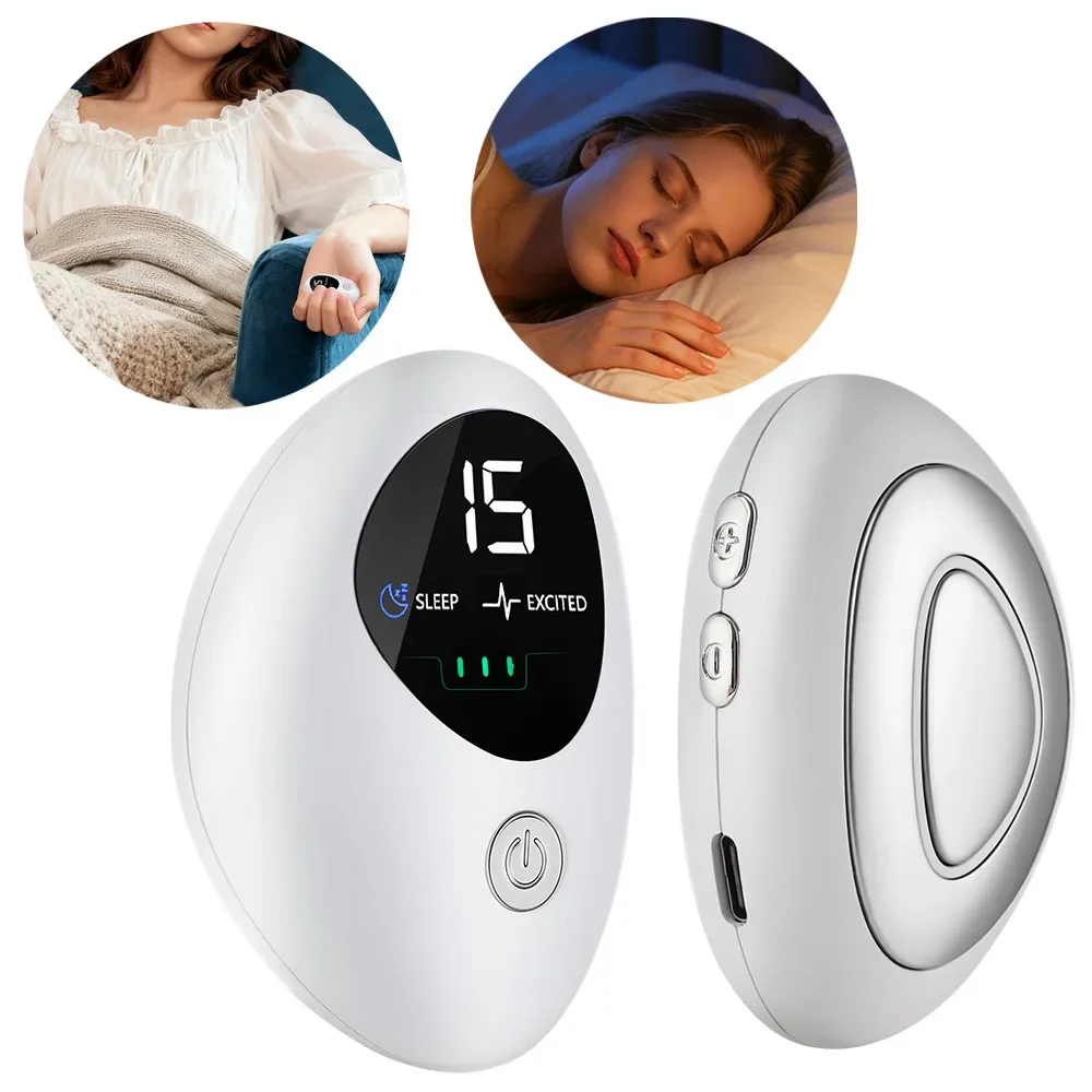 يده صغيرة CES النوم المعونة 2 طرق الذكية EMS نبض تحفيز الإجهاد الضغط القلق الأعصاب العصبية جهاز تخفيف الأرق