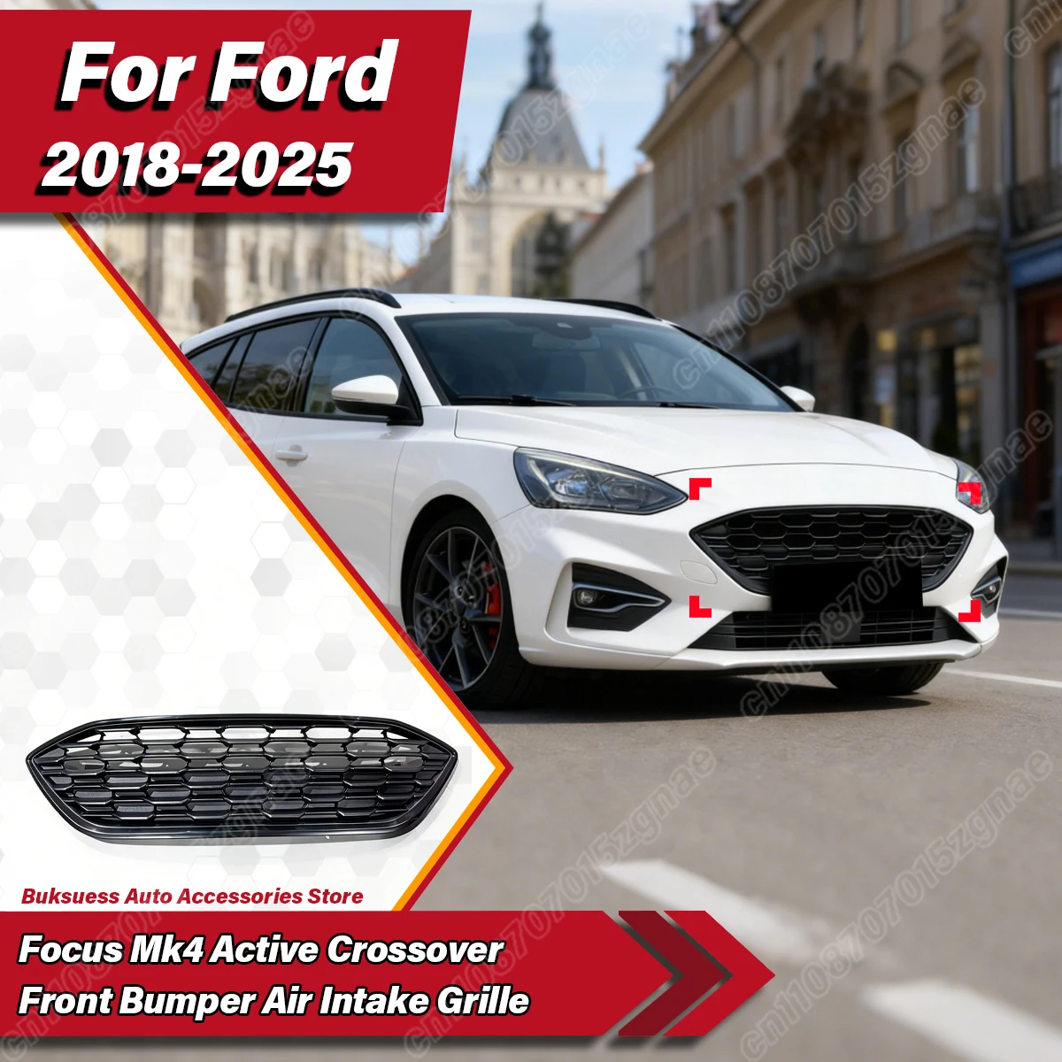 

Для Ford Focus Mk4 Active Crossover 2018-2025: Передняя решетка бампера, решетка воздухозаборника, элементы обвеса кузова