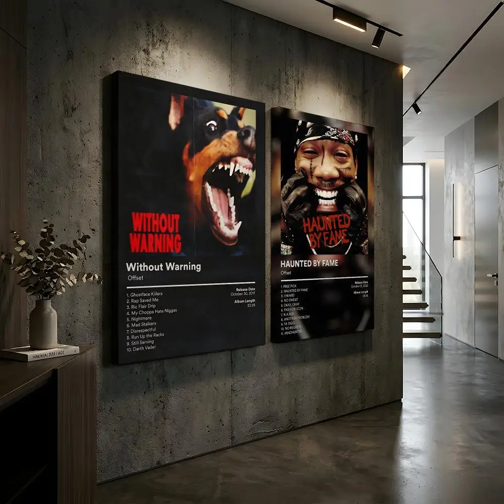 O-Offset Singer Album Painting Calligraphy HD Modern Style Inner Frame Canvas Poster Bedroom Room Hallway Wall Art Decor