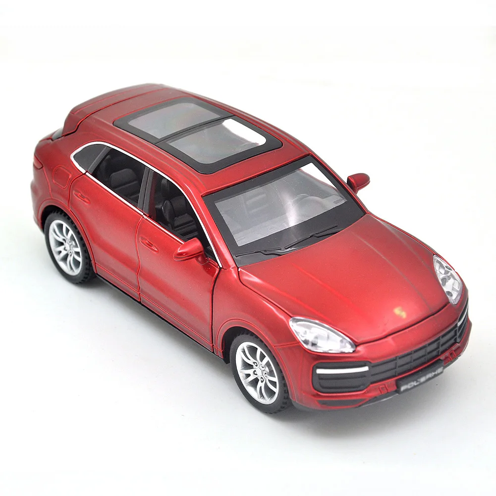 1: 32 Suitable for Porsche Cayenne Turbo car die-casting model simulation decoration series gifts, children\'s rebound toys
