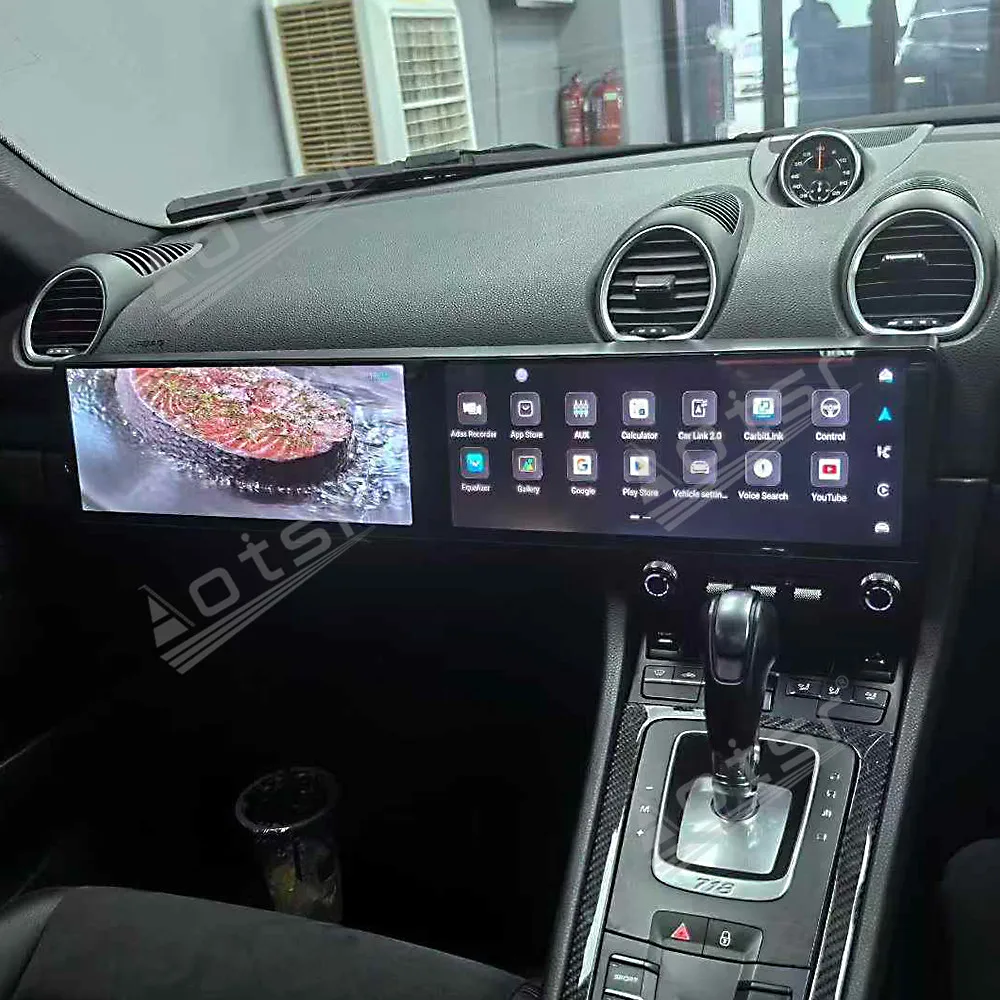 جديد مزدوج 12.3 "أندرويد السيارات لبورشه 718/بوكستر 2016-2023 ترقية راديو السيارة ستيريو Carplay نظام تحديد المواقع HD شاشة الملاحة جهاز #5