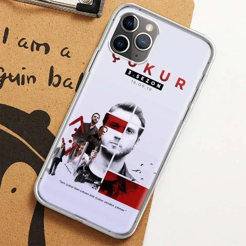 Turkish TV Series Cukur Case for iPhone 12 13 Mini 14 Plus 15 16 Pro Max 11 X XS Max Clear TPU Protective Phone Cover C