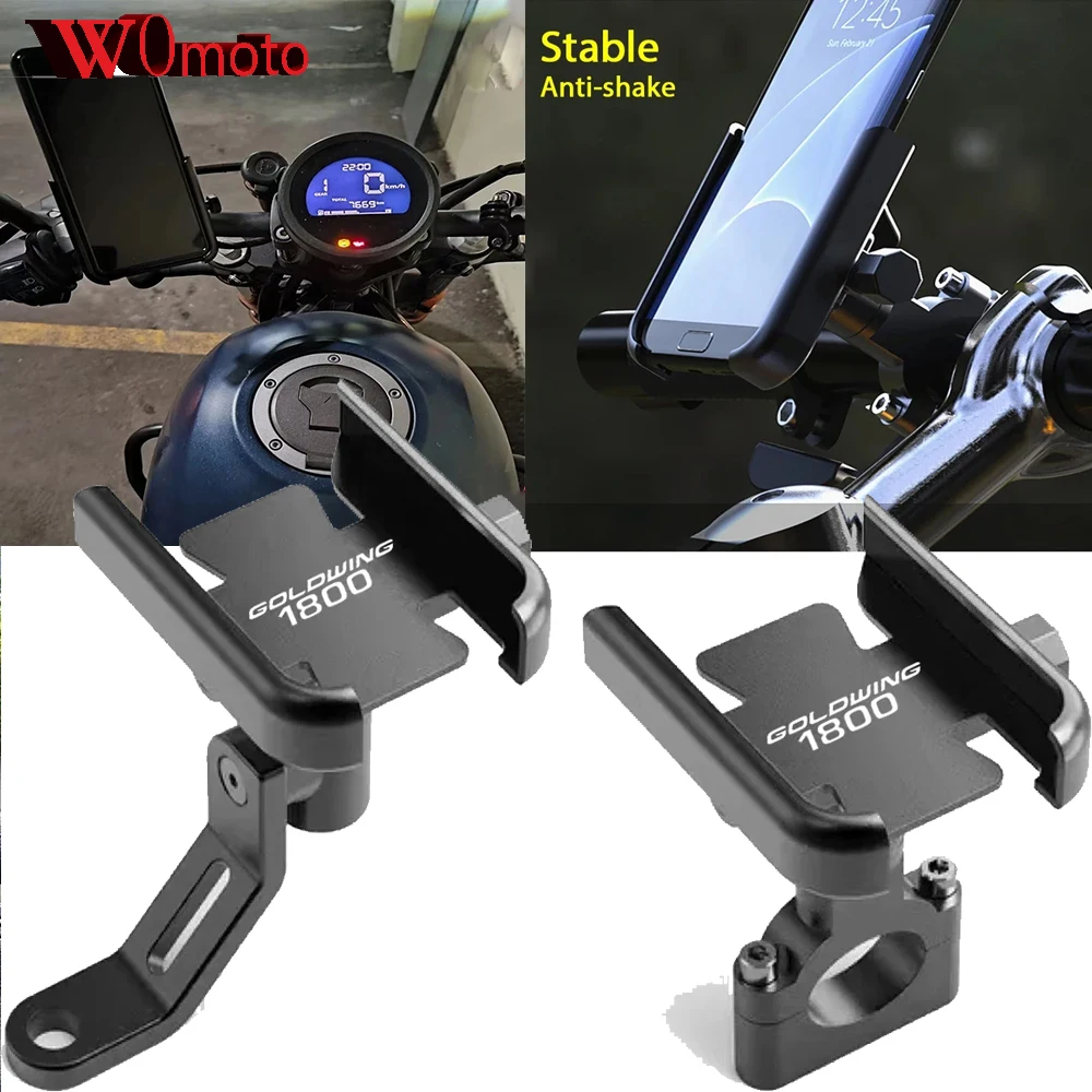 

For HONDA GL1800 Gold Wing Goldwing 1800 F6B 2003-2017 Accessories Motorcycle Handlebar Mobile Phone Holder GPS Stand Bracket