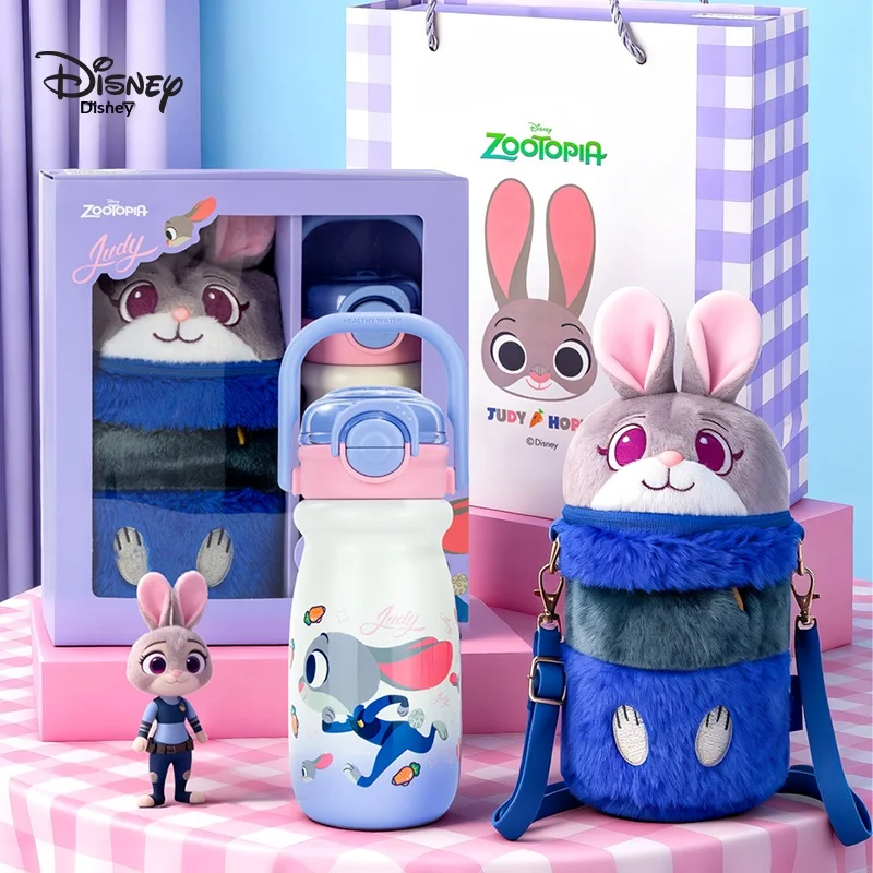 

Disney Children's School-Use Dual-Drink Cup with Straw Zootopia Water Bottle Birthday Gift