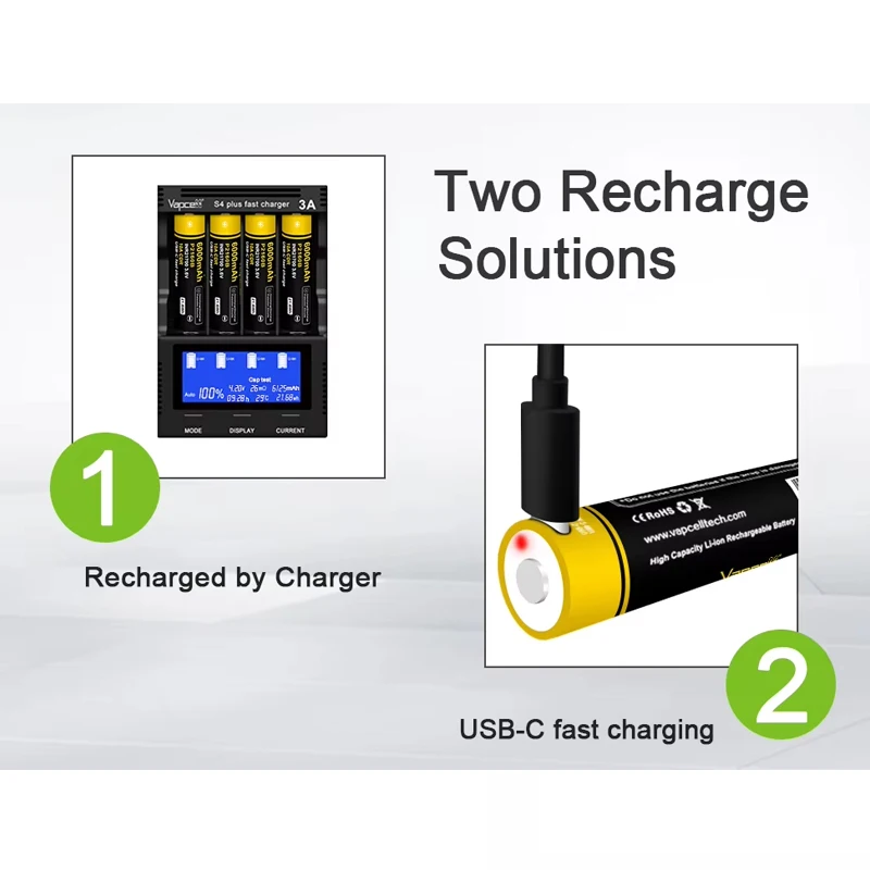 Vapcell original p2160b inr 21700 6000mah bateria 10a vs p2160a bateria de lítio recarregável de alta capacidade USB-C para lanterna