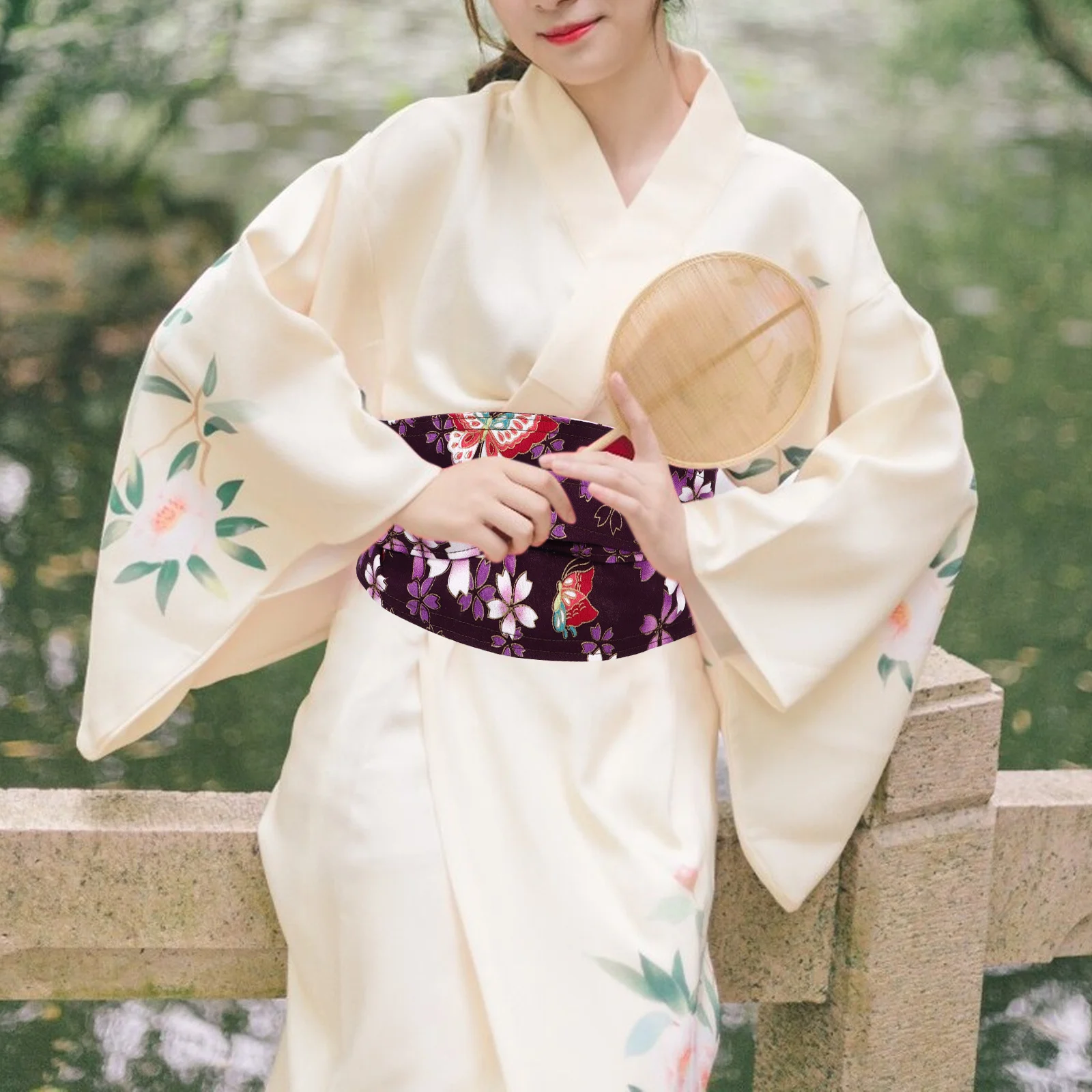 حزام الخصر الياباني واسع خمر شرابة حزام كيمونو أنيق حزام الزفاف حفلة موسيقية حزام الخصر الياباني حزام واسع