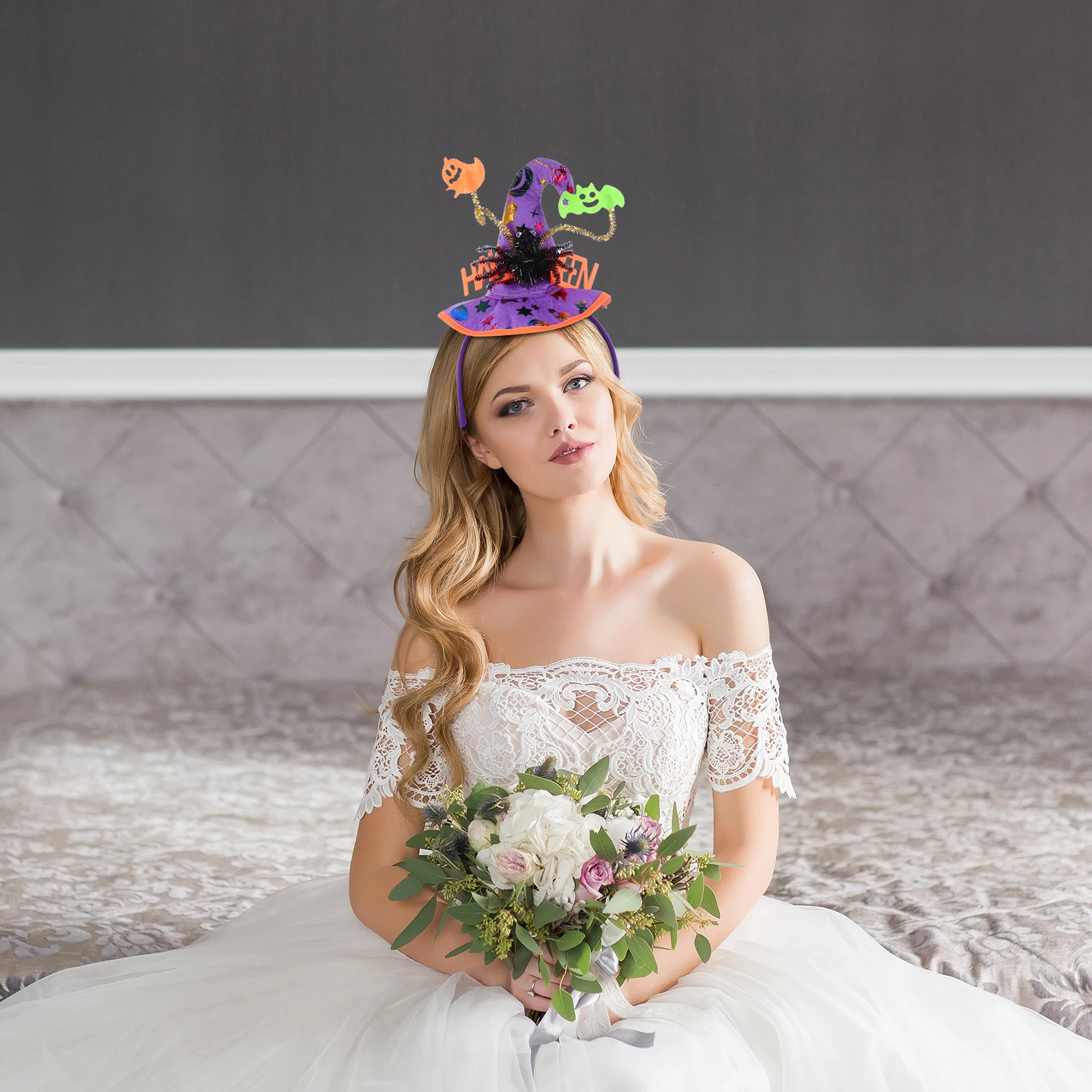 

2pcs Spider Hat Fashion Headband Hair Band Halloween Party Decor Kids Gift For Masquerade Birthday Costume Accessory