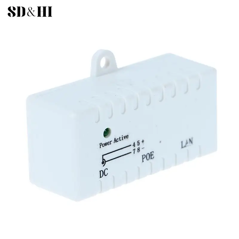 12V - 48V Passieve Poe Injector Voor Ip Camera Voip Telefoon Netwrok Ap Apparaat
