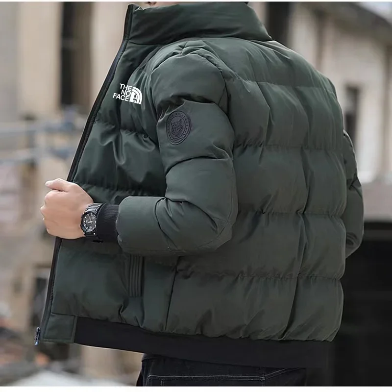 2025 Winter Jacket Men Stand Collar Warm Down Jacket Street Fashion Casual Brand Men's Parka North Coat