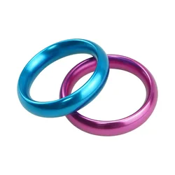 Colourful Metal Penis Steel Delay Ejaculation erektion dick Ring Cuir Cock Rings Dia 40/45/50mm Mens Cockrings Sex Toys For Man