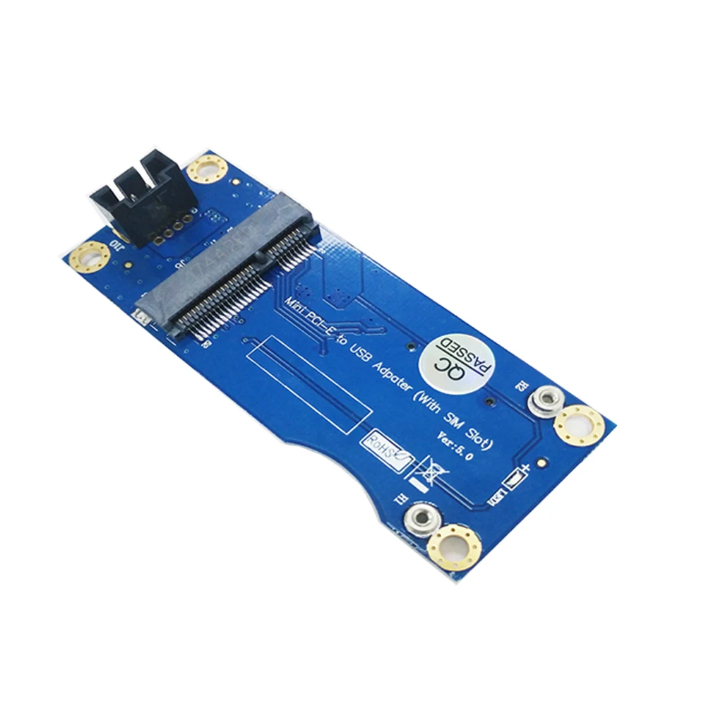 Новая переходная карта PCIE Mini PCI Express to USB-адаптер, слот для SIM-карты для модуля WWAN/LTE с 9-контактным USB-кабелем для материнской платы настольного компьютера