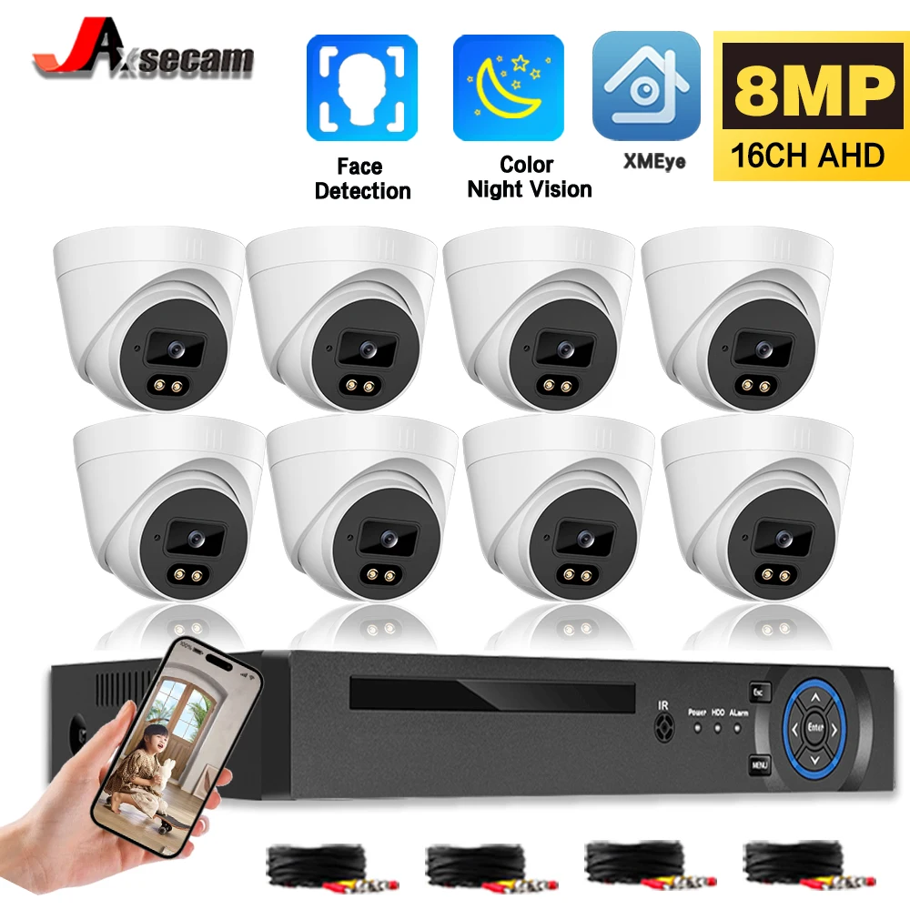 

8CH 4K AHD DVR Kit Camera 8 Channel CCTV Security Camera System OutdoorSecurity Set Motion Detection Video Surveillance XMEye