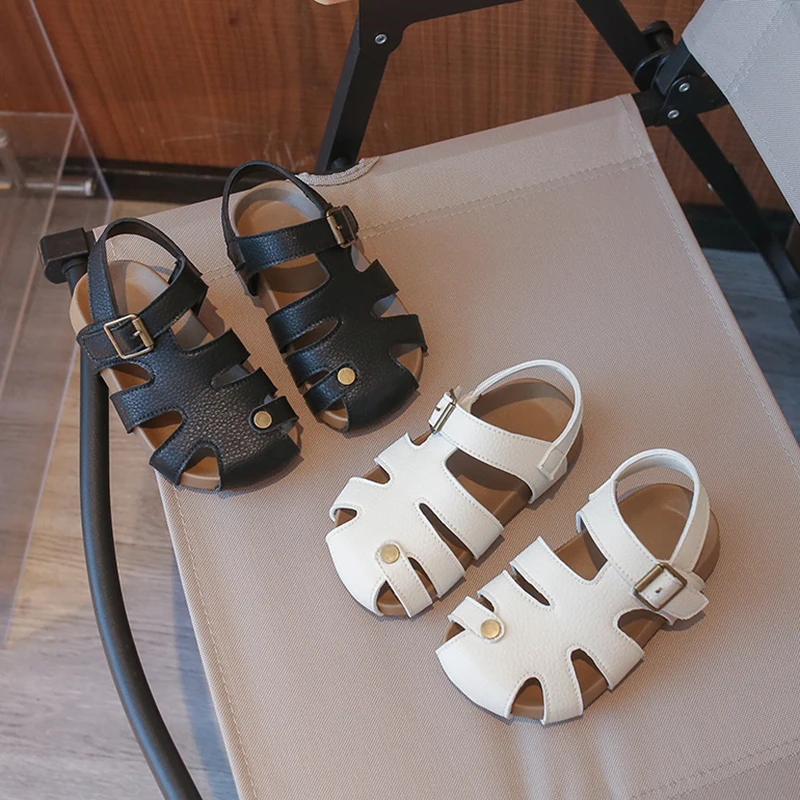 

Детские сандалии, обувь для малышей для мальчиков 1–8 лет, бежевые туфли для девочек, черные простые нескользящие детские пляжные туфли, детские сандалии
