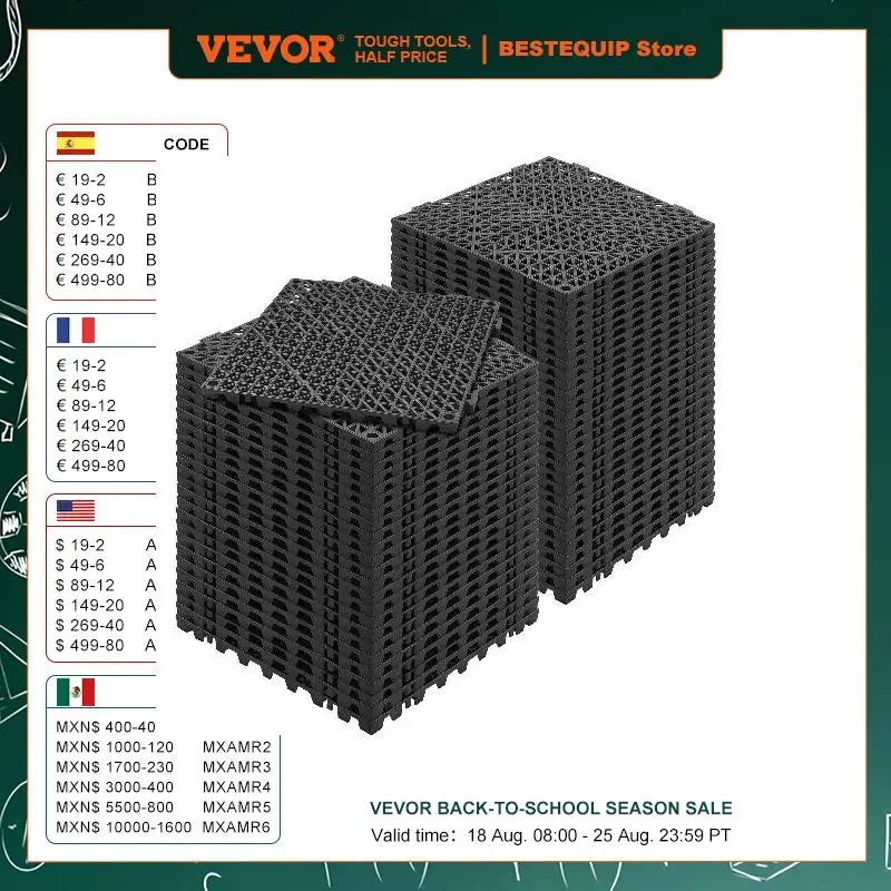 VEVOR Interlocking Tile 12/50/55PCS 12