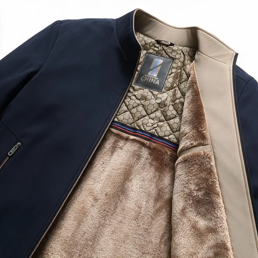 Modische Dicke Warme Herren-Winterjacke Winddichte Herbst-Herren-Wintermäntel Luxuriöse Oberbekleidung Herren-Winterjacken für Business – Detail 13