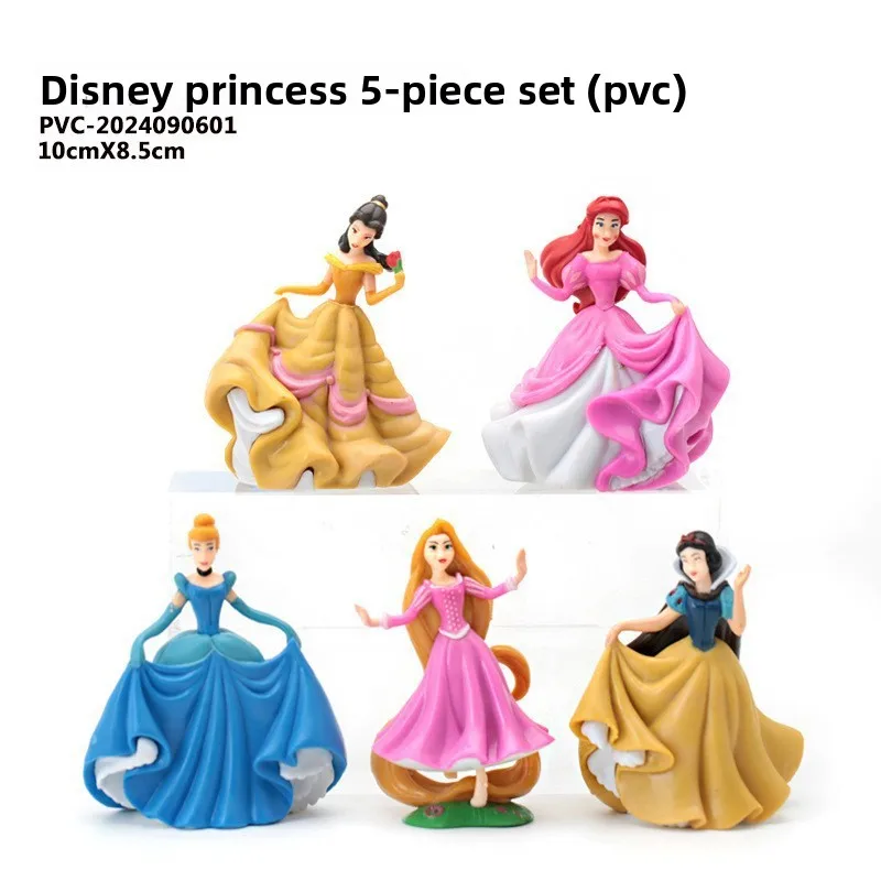 

Disney Princess 5pcs Figure Set - Snow White Belle Ariel Anime Cartoon Toys Lovely Gift Decorations for Girls Event Present