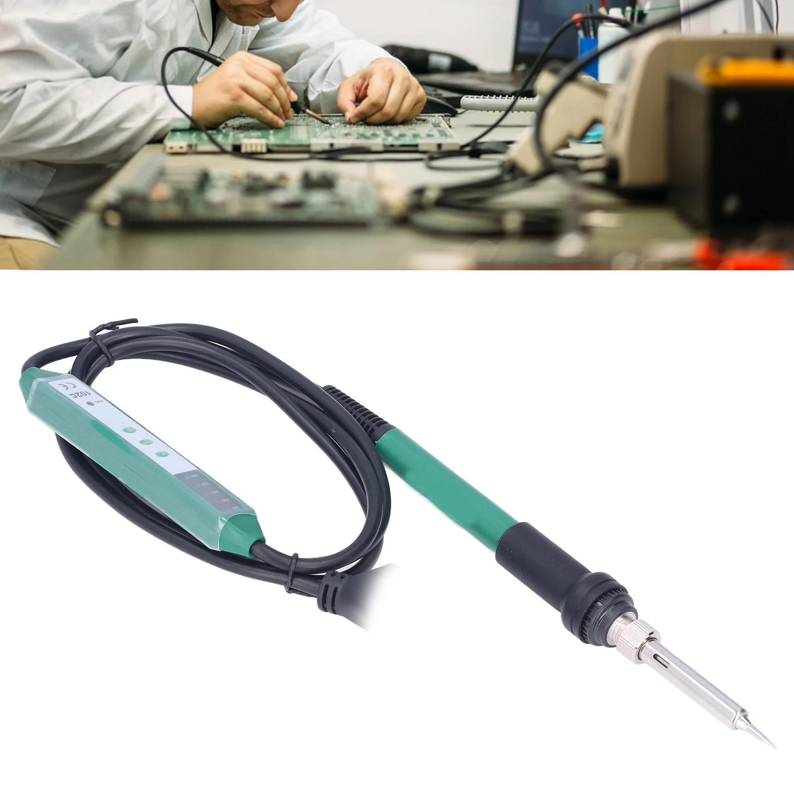 Ceramic  Soldering Iron Electric Soldering Iron Adjustable Temperature Control Portable Pointed Welding Tool BST‑102C