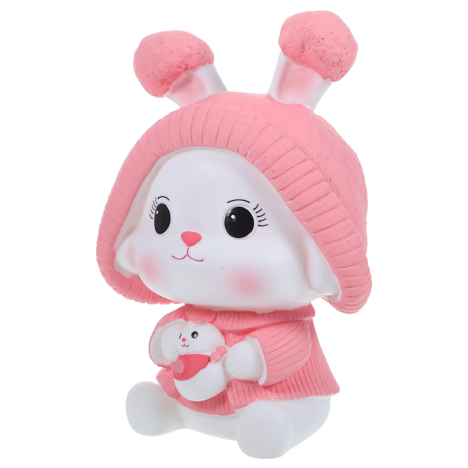 女の子向けのかわいいウサギの貯金箱、素敵なウサギのお金入れ、斬新なコインバンク、子供用貯金箱、デスクトップデコレーション、お部屋の飾り