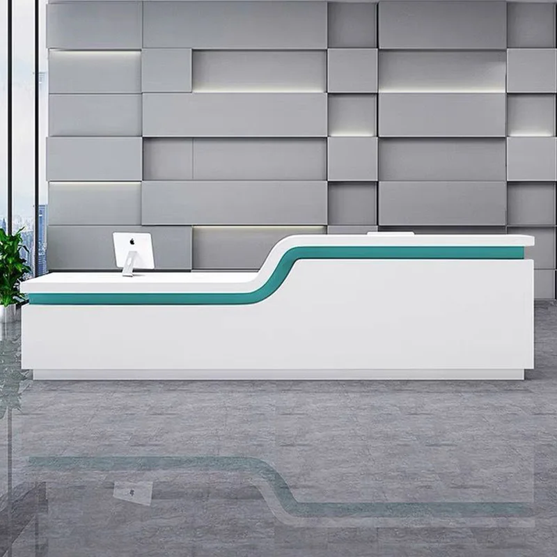 

Paint hospital front desk medical guide desk company front desk reception desk shop cashier desk desk can be customized