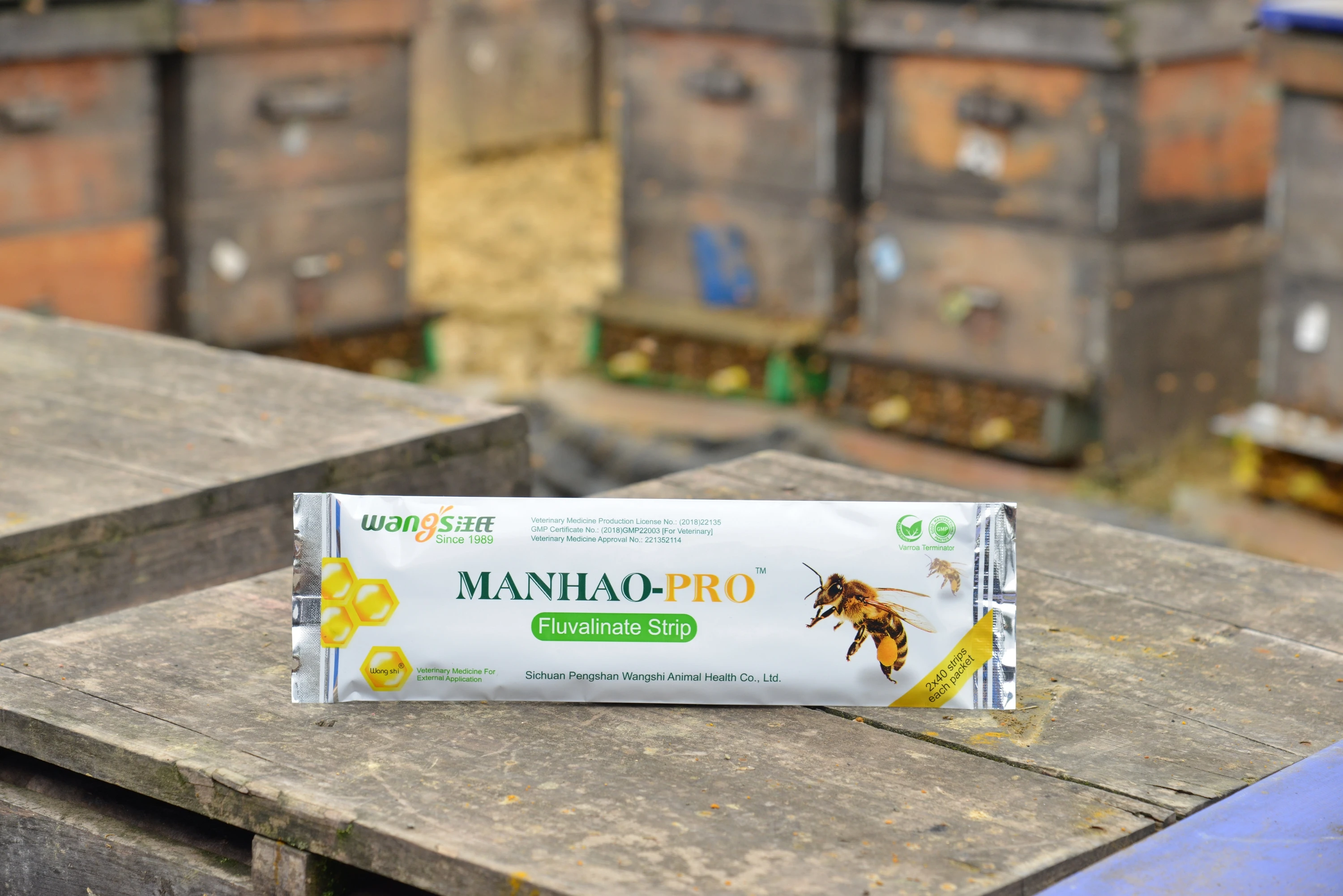 Wangshi Manhao-pro Small 80Strips Fluvalinate Strip Beekeeping Varroa Mite Killer Apiculture Beekeeping tools