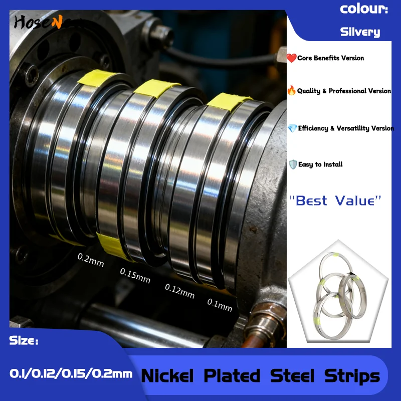 Professional Grade Nickel-Coated Battery Links - 0.1-0.2mm Steel Strips for 18650 Li-ion Cell Spot Welding & Secure Connections