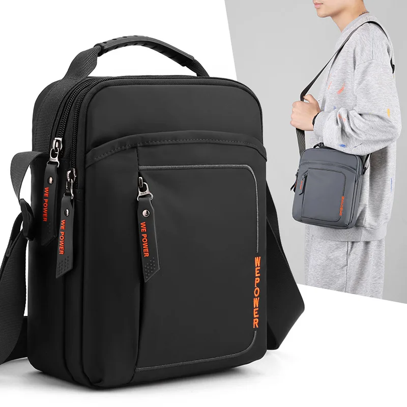 

Nylon Waterproof Casual Men's Sling Messenger Bag Larger Capacity Commuting Shoulder Crossbody Bay Handle Travel Works Handbag