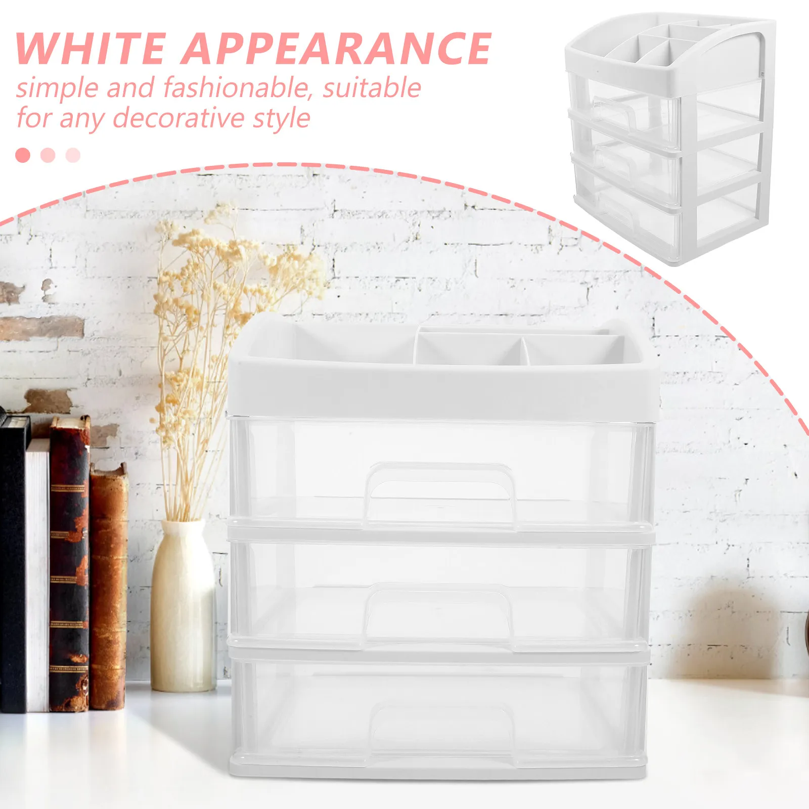 Multilayer Drawer Storage Organizer Desktop PP Material Makeup Holder File Organizer Office Kitchen Stationery Sundries Storage