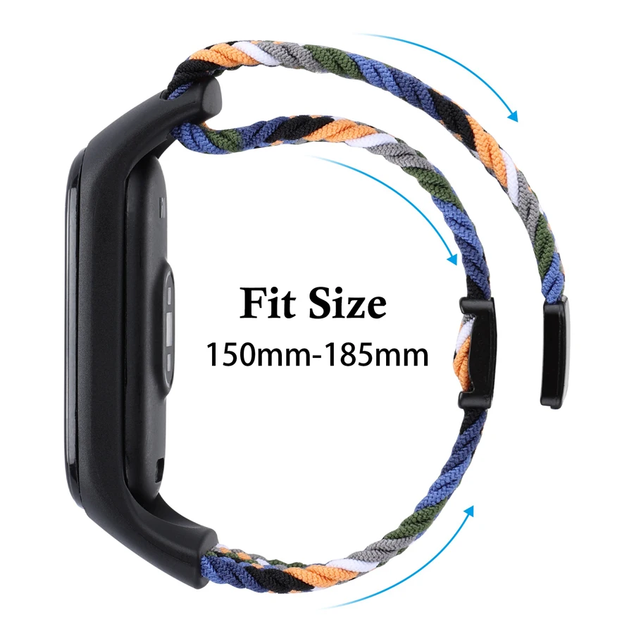 Nylonband für Xiaomi Mi Band 10 9 8, magnetische Schnalle, atmungsaktiv, Sport-Armband, Zubehör für Mi Band 8 9 10, ersetzt Armband