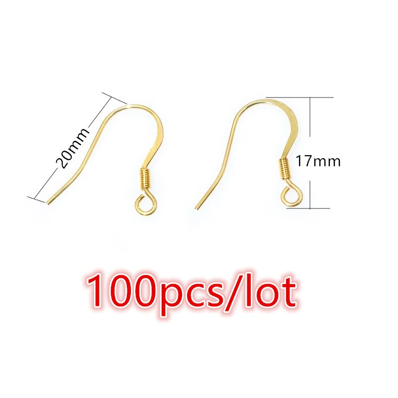 30-100 Stück Edelstahl DIY Ohrringe Haken Verschluss Ergebnisse Handgemachter Schmuck Herstellung Zubehör Ohrdraht Zubehör Stahl Gold