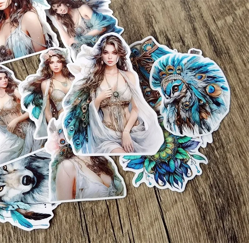 Cute Self-made Watercolor Exotic Tribe Princess Girl Scrapbooking Stickers /Decorative Sticker /DIY Craft Photo Albums Kawaii