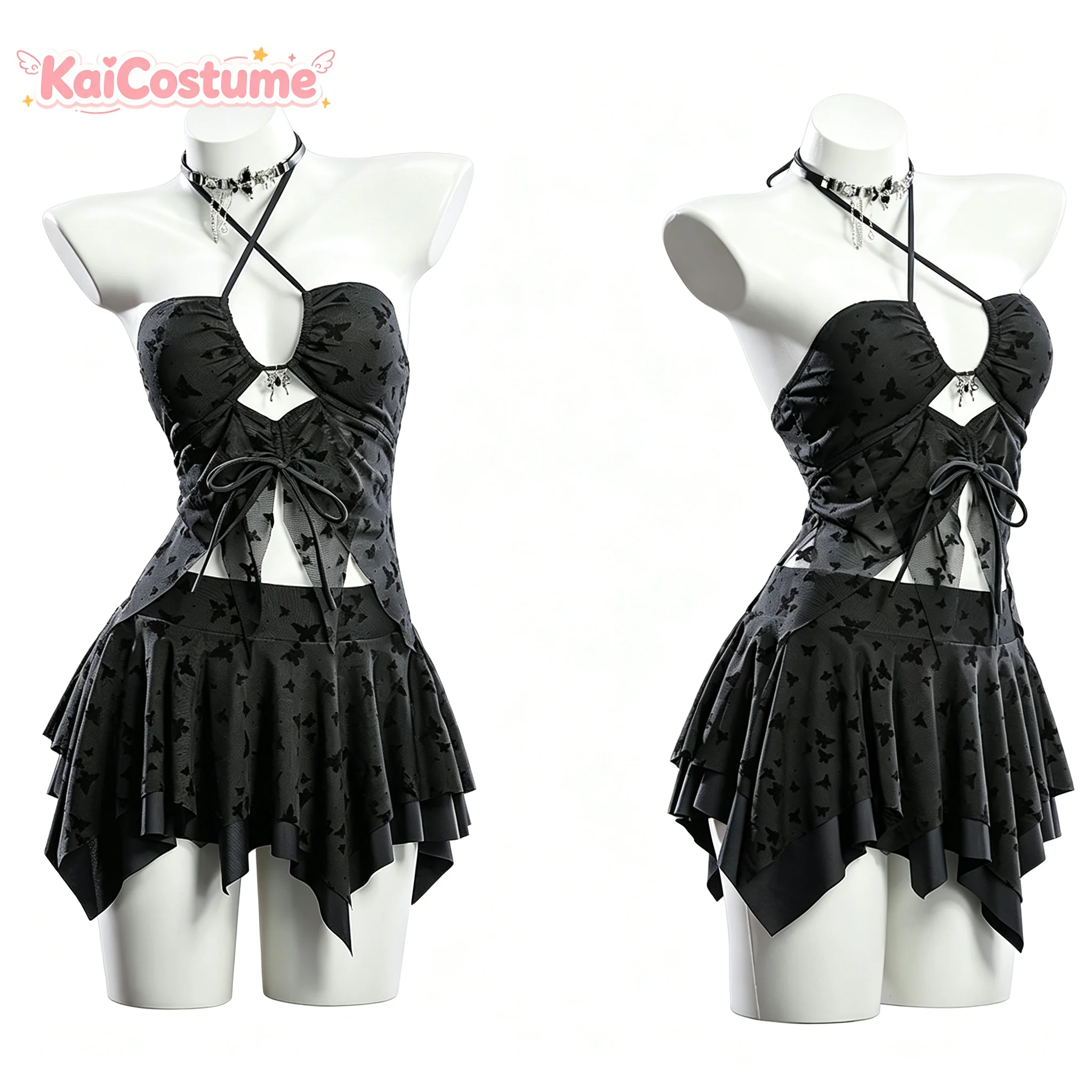 maillot-de-bain-gothique-original-de-haute-qualite-costume-de-cosplay-robe-de-bain-noire-a-bretelles-tenue-d'ete-modeste-pour-femme-ideal-pour-la-plage
