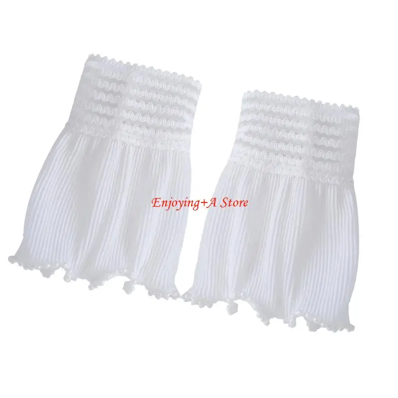 Pxpb fashion lengan lengan lipit lengan dekoratif menutupi ekstensi pergelangan tangan elastis untuk peningkatan pakaian pakaian