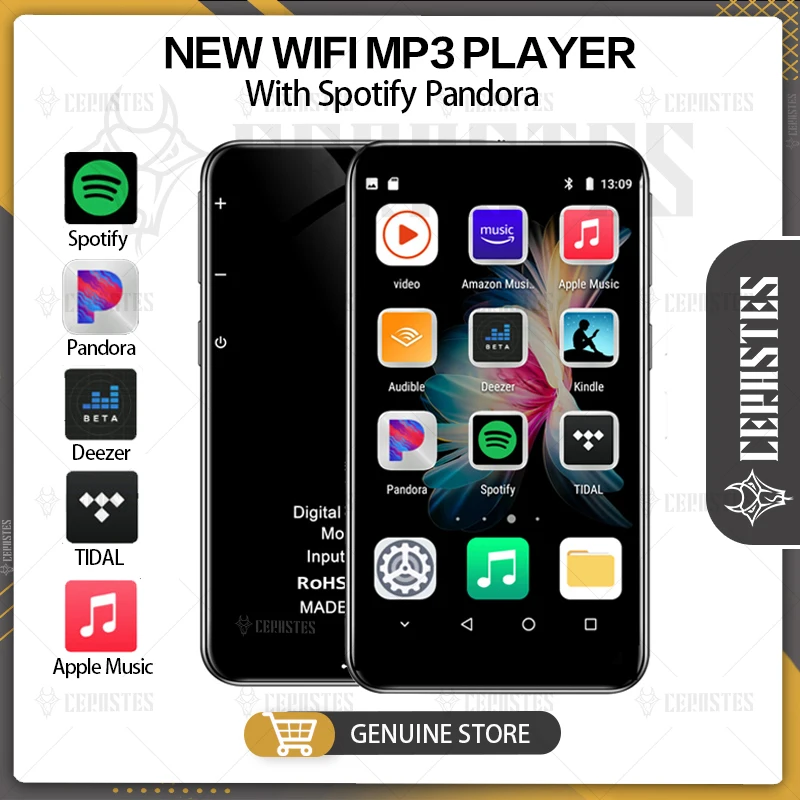 

2023 New 3.6" WiFi MP3 Player Bluetooth5.0 MP4 Player Android 8.1 with Spotify Pandora Android Streaming Music Player HiFi Sound