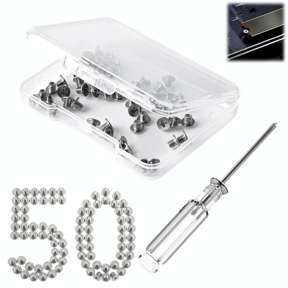 50PCS Flat-head Phillips M.2 SSD Mounting Screws Carbon Steel Boxed Screwdriver Screw Set Universal