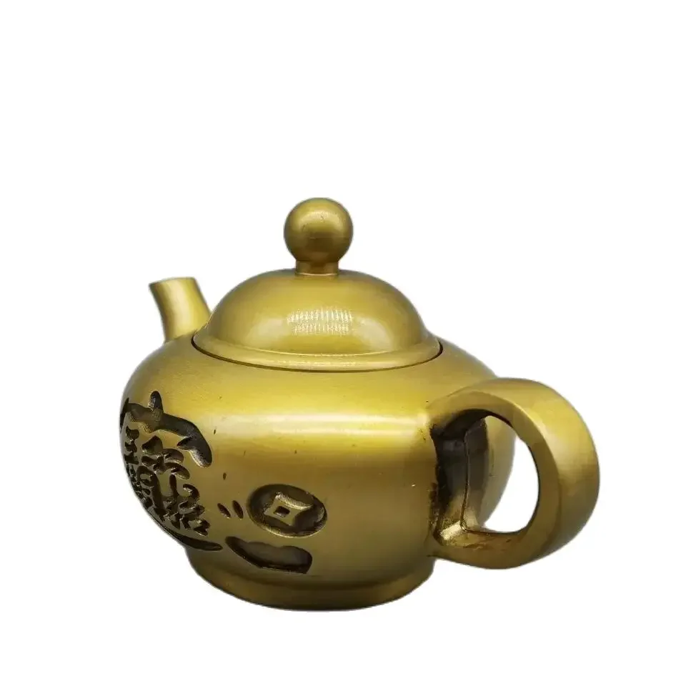 Brass recruitment pot for wealth, home decoration, hall decoration, shop desktop metal decoration