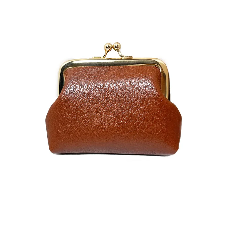 

New Arrival Retro Style Purse Ladies Short Fashionable PU Leather Purse Buckle Candy Colored Coin Purse Purse Change Purse