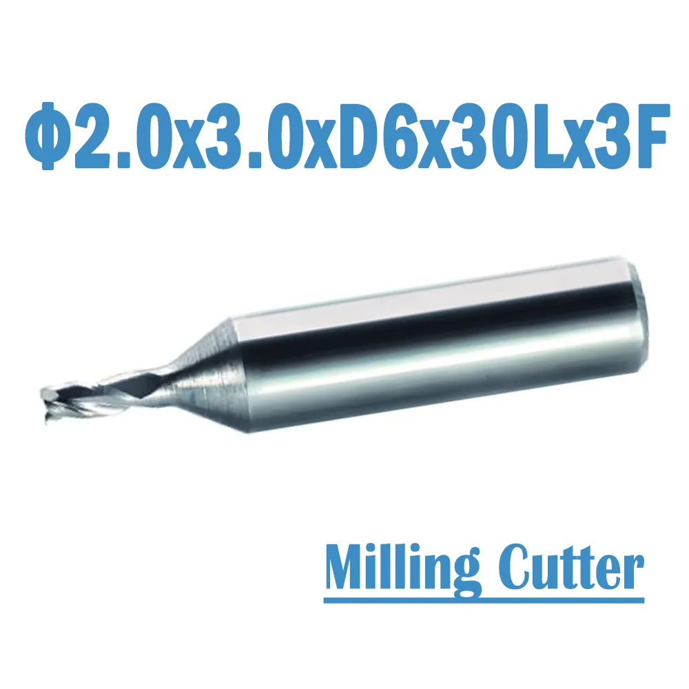 Φ2.0x3.0xD6x30x3F Raize 80 Series SILCA Futura Carbide Slot End Milling Cutter Key Machines Accerioes