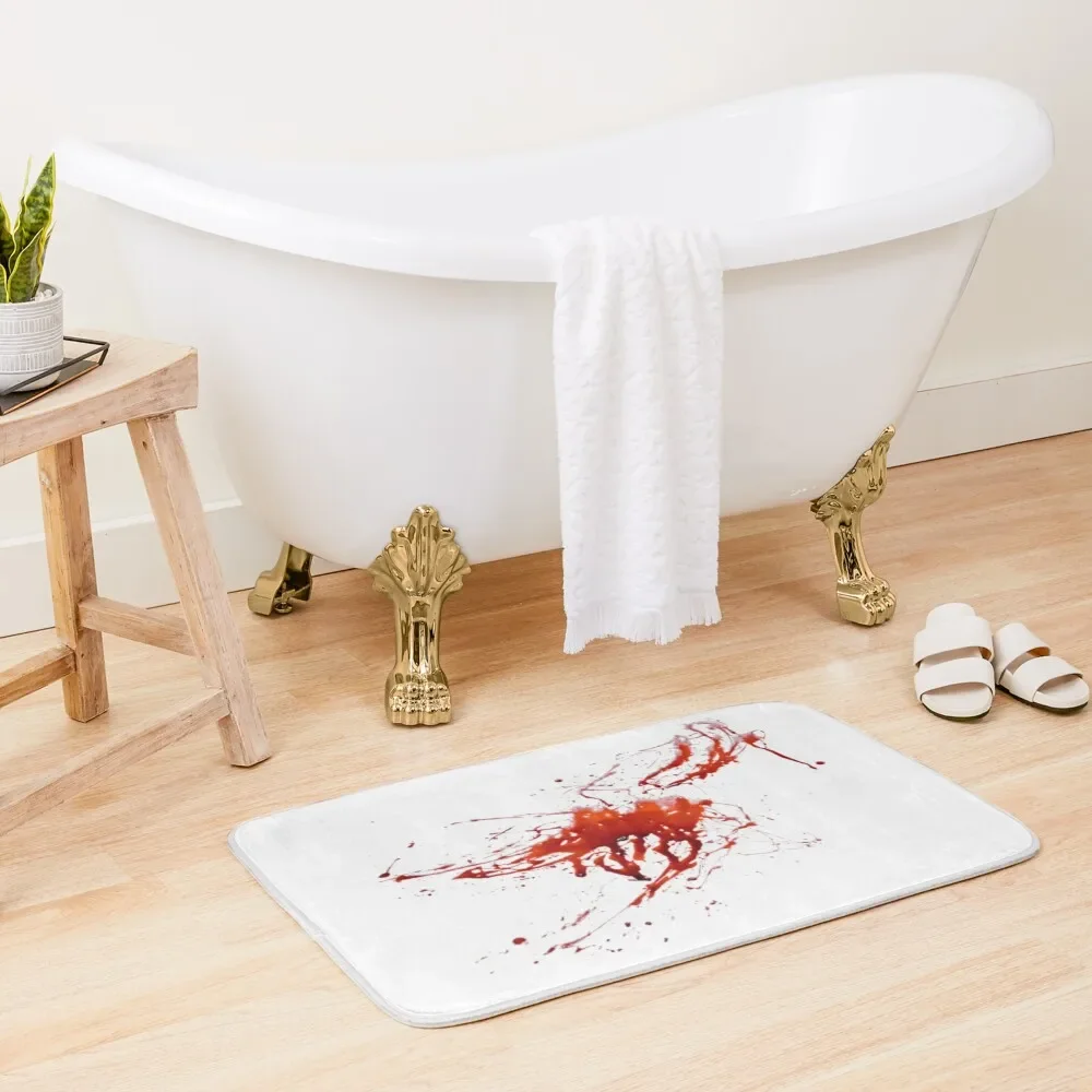 

Blood Splatter Bath Mat Bathroom Accessory Waterproof Bathroom Rugs Carpet For Shower Mat