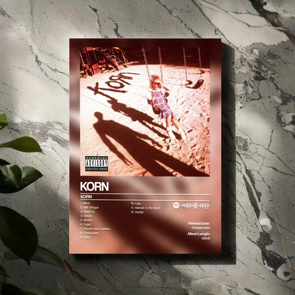 

Korn Poster Prints Canvas Painting Wall Art Picture Living Room Home Decor Tracklist Music Album Cover