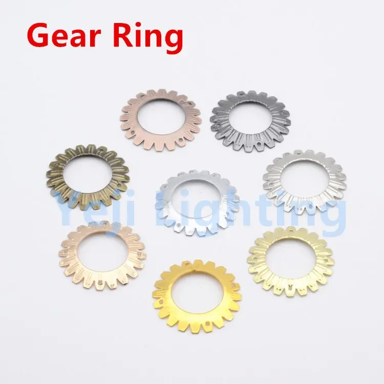 Gear ring metal cover cap for chandelier refit Wall Sconce Mount led pandent light gold decorative cap Lighting accessories diy