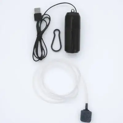 

1 set 1 Set Portable Aquarium Air Pump With Air Tube Stone Plastic Fish Tank Oxygenator Mini Silent Bubbler Usb Powered Compact
