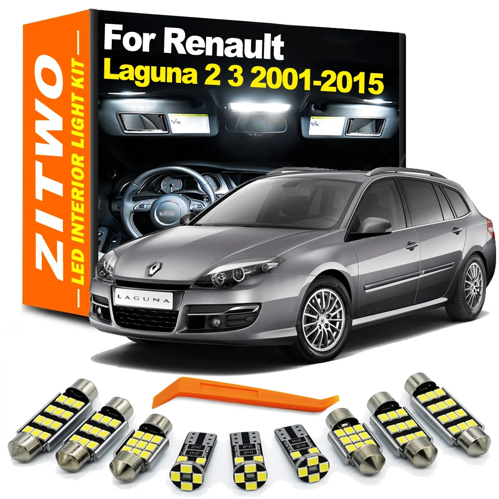 ZITWO LED Interior Reading Light Trunk Lamp Kit For Renault Laguna 2 3 MK2 MK3 II III 2001- 2007 2008 2012 2013 2014 2015 Parts