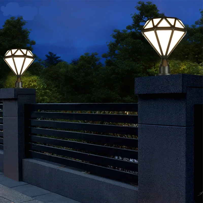 YYHC-Solar lamp outdoor waterproof landscape villa park garden high-grade new super bright column light