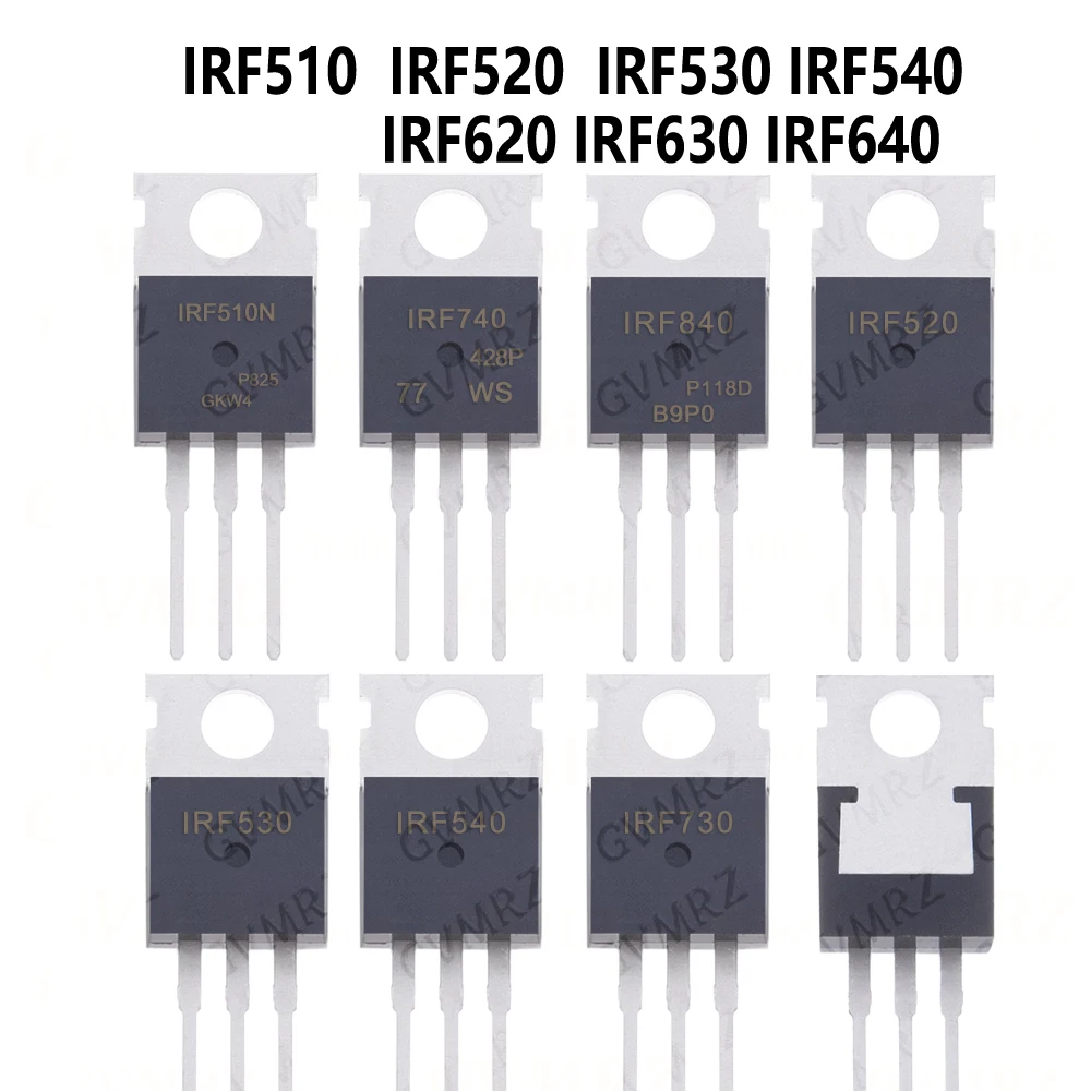 10PCS IRF510 IRF520 IRF530 IRF540 IRF620 IRF630 IRF640 IRF710 IRF730 IRF740 IRF830 IRF840 TO-220
