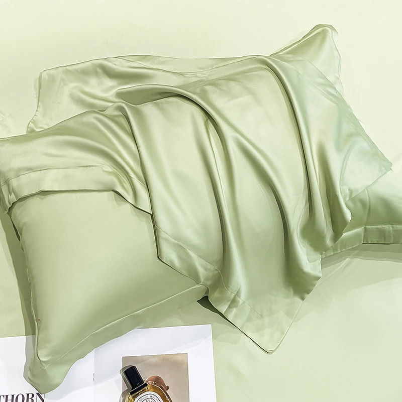Hot Sell Breathable Lyocell Silk Pillowcase Envelope Pillowcase Silk Satin Hair Bedding Hotel Luxury Free Shipping 1PC &2PCS
