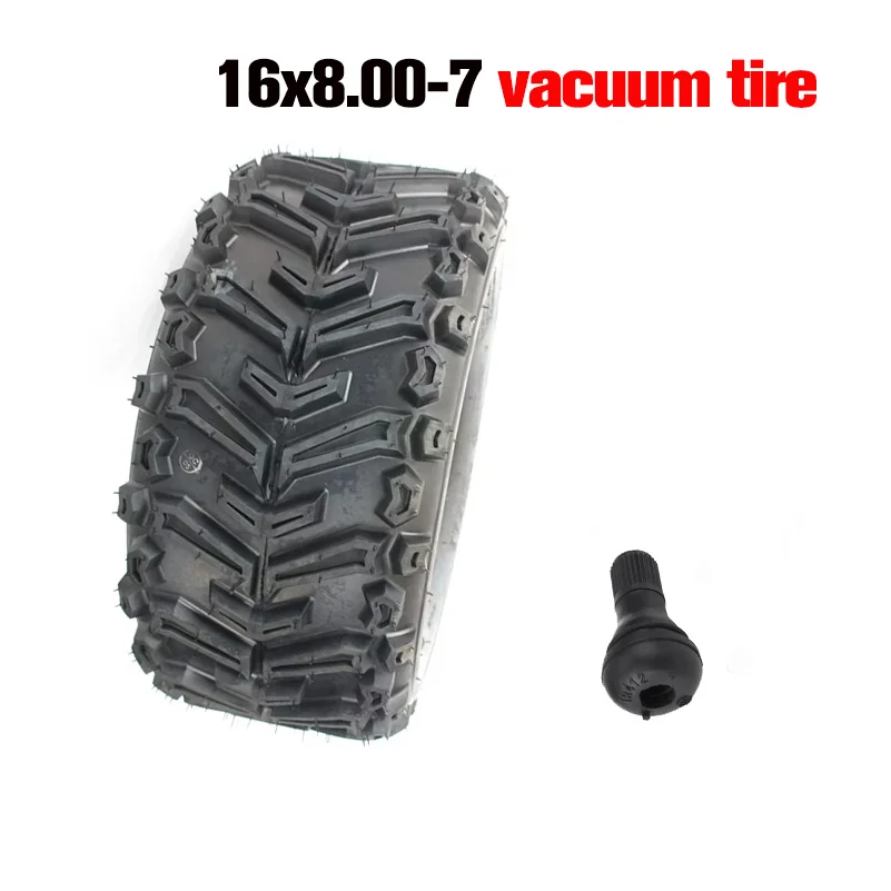 

16x8.00-7 tubeless tyres 16X8-7 wear-resistant road vacuum tires fits for Beach car ATV Go-kart four-wheel ATV wheels